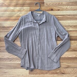 Guess Women's Gray Button Down Shirt